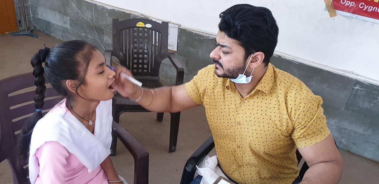 Gentle pediatric dental consultation and checkup